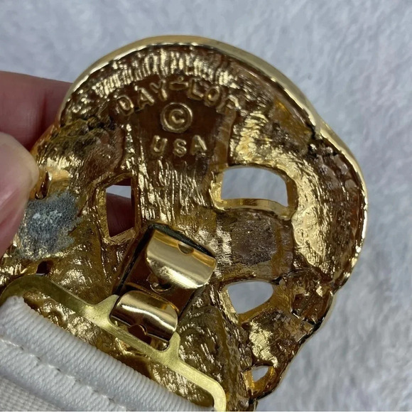 VTG Day-Lor Enamel White Stretch Belt - Picture 5 of 6